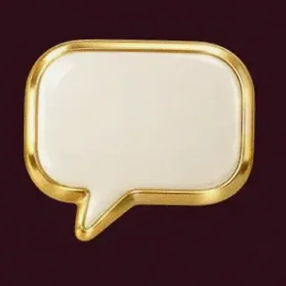 Gold speech bubble — Spinobon