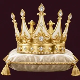 Gold crown on cushion — Spinobon
