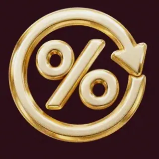 Gold percent symbol — Spinobon