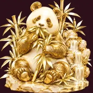 Panda eating bamboo — Spinobon