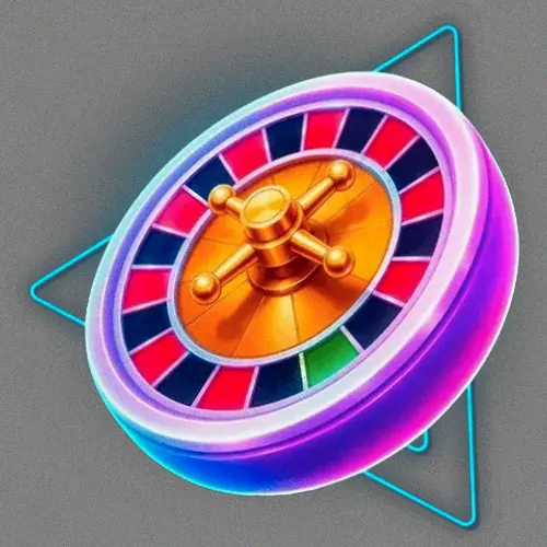 Neon roulette wheel